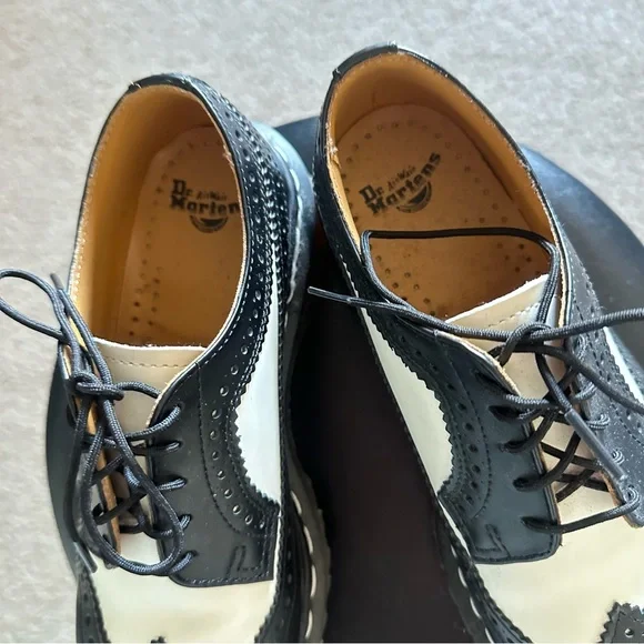 Dr. Martens Black and White Oxford Shoes - Picture 4 of 8